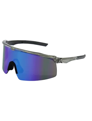 Whipray™ Blue Mirror Performance Fog Technology Polarized Lens, Silver Inlay Frame Safety Glasses - BH3219PFT