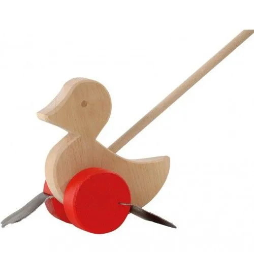 Wooden Push Along Duck by Kinderkram