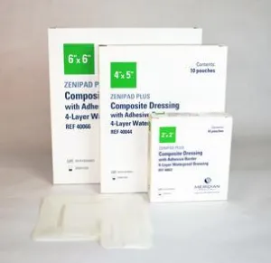 ZeniMedical ZeniPad Plus Composite Dressing, 2" x 2" with 1" x 1" Pad