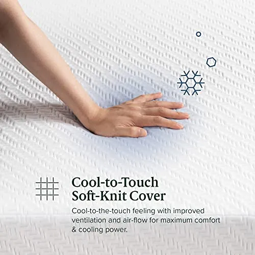 ZINUS 10 Inch Ultra Cooling Gel Memory Foam Mattress / Cool-to-Touch Soft Knit Cover / Pressure Relieving / CertiPUR-US Certified / Bed-in-a-Box / All-New / Made in USA, Twin