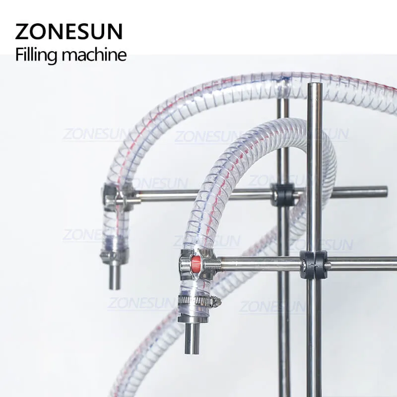 ZONESUN ZS-DP622W Double Nozzles Diaphragm Pump Cooking Oil Shampoo Liquid Glass Bottle Filling Weighing Machine