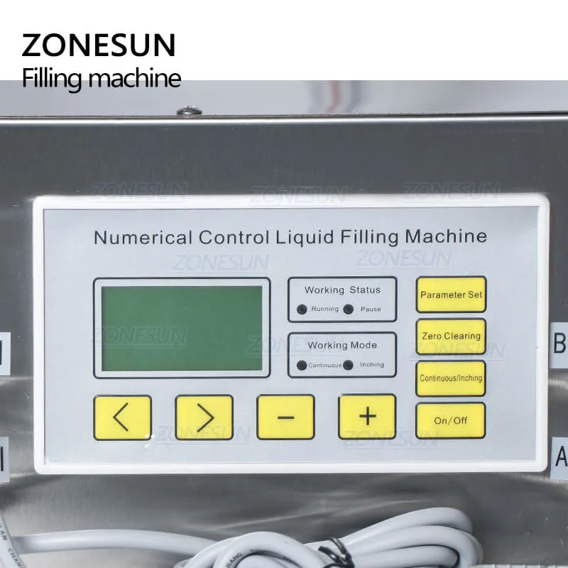 ZONESUN ZS-DP622W Double Nozzles Diaphragm Pump Cooking Oil Shampoo Liquid Glass Bottle Filling Weighing Machine