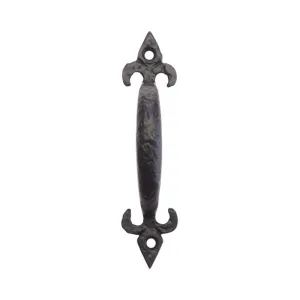 Zoo Fleur de Lys Pull Handle - 5"-Black Antique